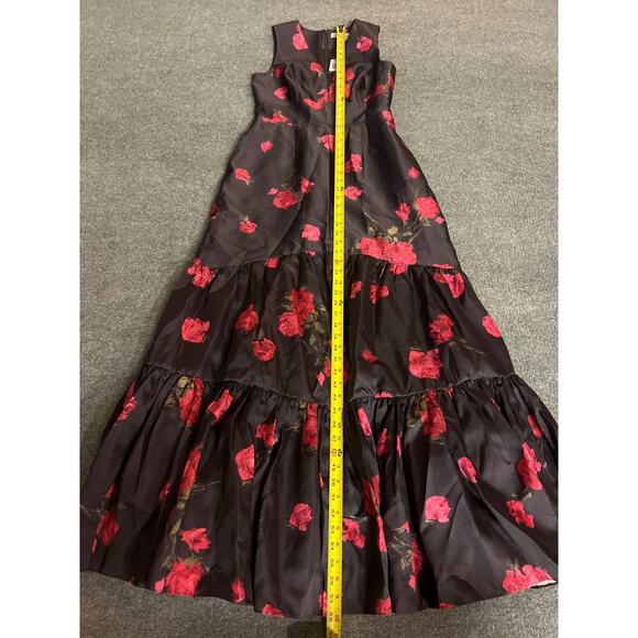 NEW $1000 Sachin & Babi Black Sleeveless Mikado Rori Malbec Tea Gown Dress Sz 6 - Picture 14 of 16